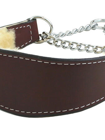 マーチンゲールカラー　ムートン < ダークブラウン >