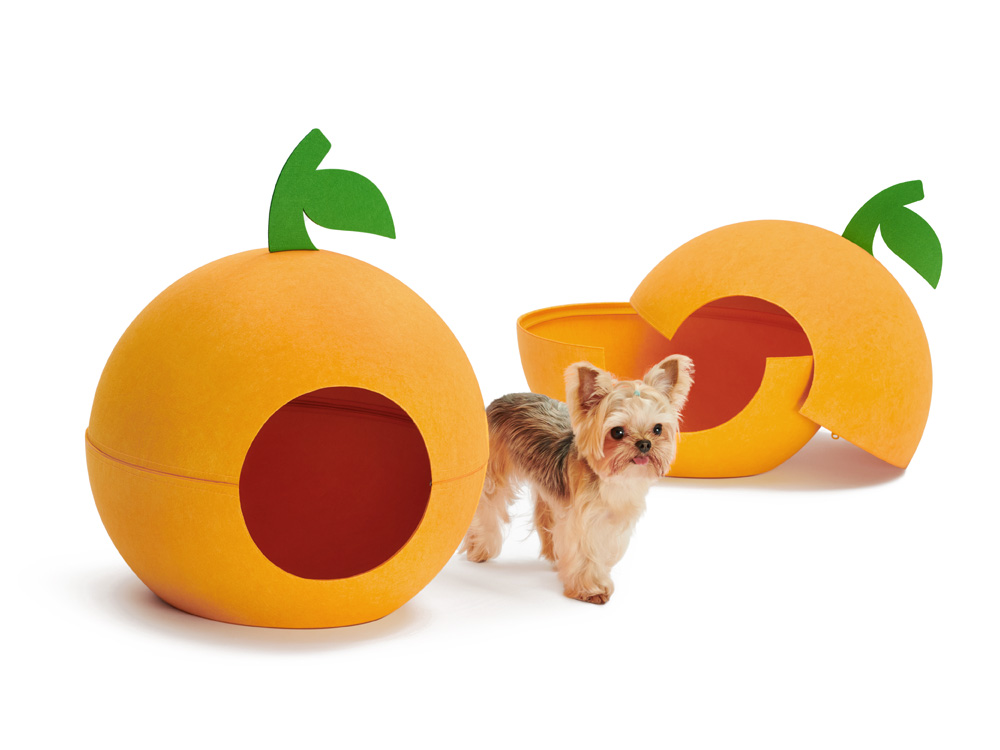 猫用ベッド オレンジと小型犬